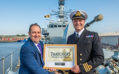 Thatchers on board HMS Somerset