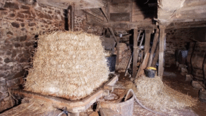 Straw press at Prowse Farm